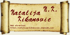 Natalija Kikanović vizit kartica